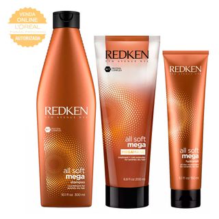Redken All Soft Mega Kit - Shampoo + Másc +Leave-in Kit
