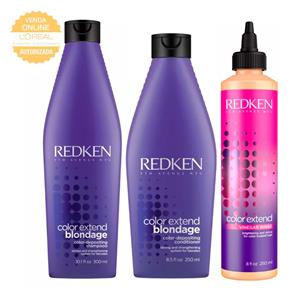 Redken Color Extend Blondage Kit - Shampoo + Condicionador + Tratamento Kit