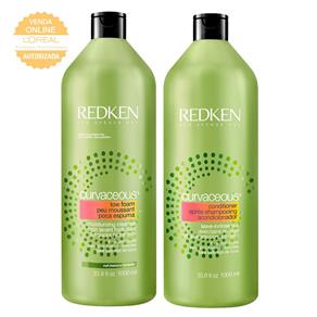 Redken Curvaceous Moisturizing Cleanser Kit - Shampoo 1L + Condicionador 1L Kit