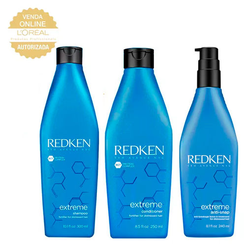 Redken Extreme Kit - Shampoo + Condicionador + Leave-in