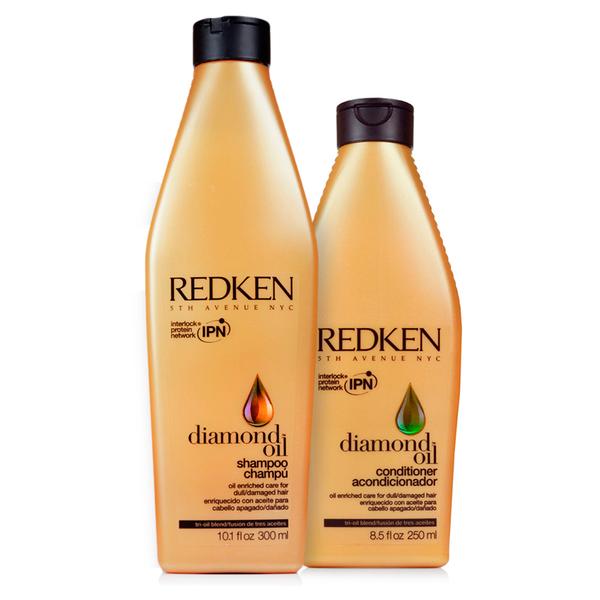Redken Kit Diamond Oil para Cabelos Danificados - Shampoo e Condicionador - Redken