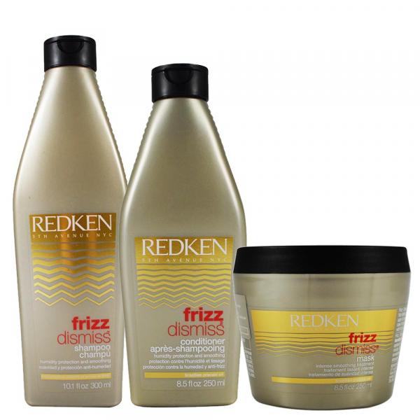 Redken - Kit Home Care Shampoo Condicionador e Máscara Frizz Dismiss