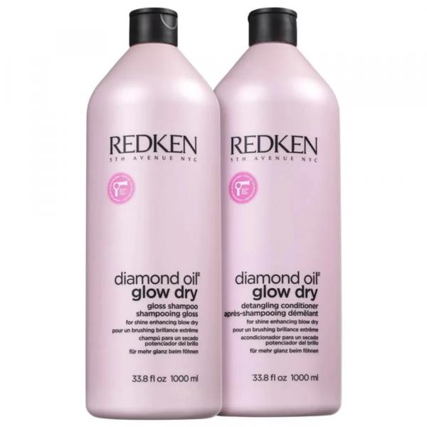 Redken Oil Glow Dry Kit Shampoo 1 Litro + Condicionador 1lt