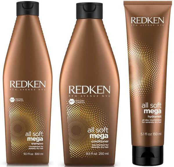 Redken Shampoo All Soft Mega 300ml+Cond 250ml+Leave in 150ml