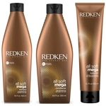 Redken Shampoo All Soft Mega 300ml+Cond 250ml+Leave in 150ml