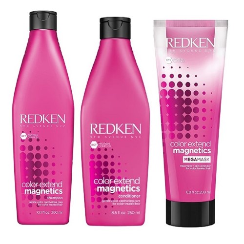 Redken Shampoo Color Extend Magnetics 300ml+Condicionador+Mascara 200ml