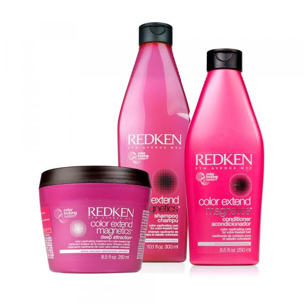 Redken - Shampoo + Condicionador + Máscara Color Extend Magnetics