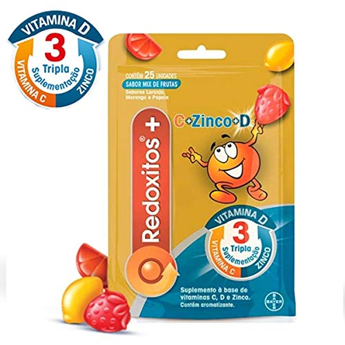 Redoxitos+ Sabor Mix de Frutas C/ 25 Gomas Mastigáveis de Vitamina C, D e Zinco