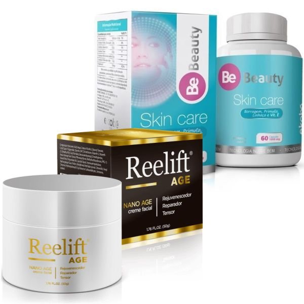 Reelift Nano Age 50g + Be Beauty Skin Care 60 Cáps - Combo