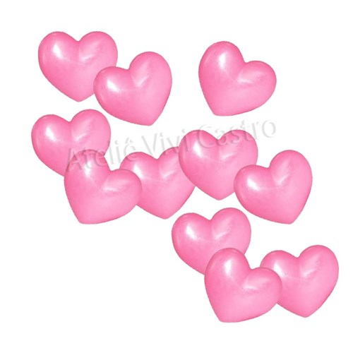 Ref.1202 - Mini Sabonete Coração Rosa