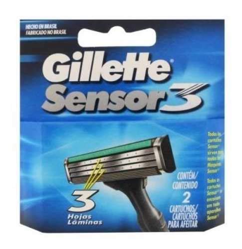 Refil Carga Gillette Sensor 3 com 6x2= 12 Cargas Original
