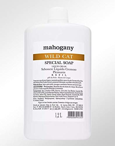 Refil Sabonete Líquido Mahogany Wild Cat 1,2 Litros