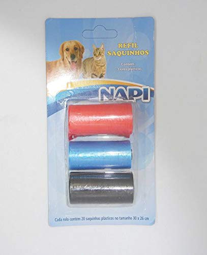 Refil Saquinhos Higiênicos para Cães ou Gatos Napi - 03 Rolos