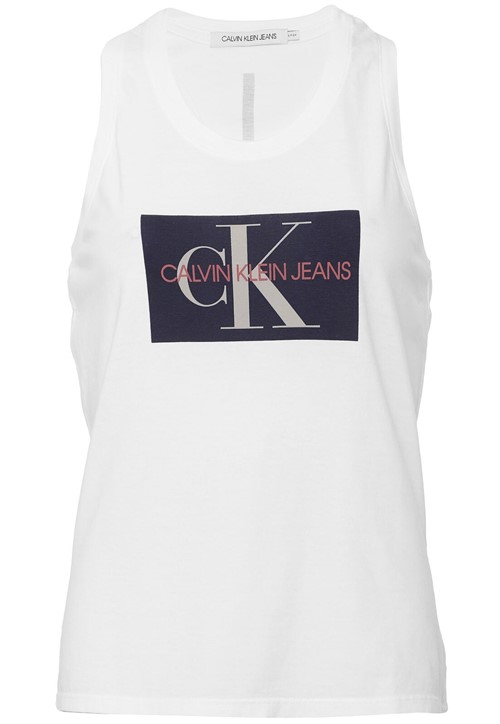 Regata Calvin Klein Jeans Lettering Branca - Kanui