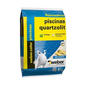Rejunte Piscina 5kg Cinza Platina Quartzolit Weber Quartzolit