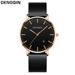 Fashion Quartz Date Watches Luxury Brand Stainless Steel Strap Men's Wrist Watch