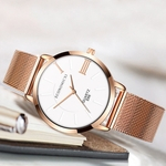 Women's Watches Luxury Rose Gold Ultra Thin Quartz Lady Wrist Watch