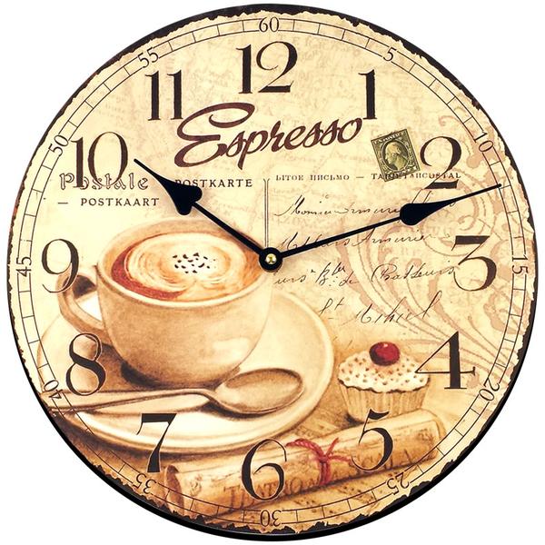 Relógio de Parede Retrô Café Expresso - Yaay