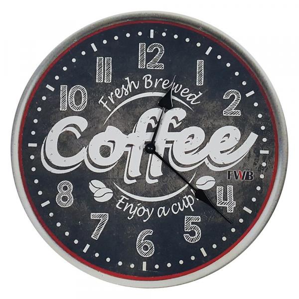 Relógio de Parede Retrô Fresh Coffee - Yaay