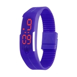 Relógio de pulso LED Toque Sports suave silicone pulseira electrónica para Crianças