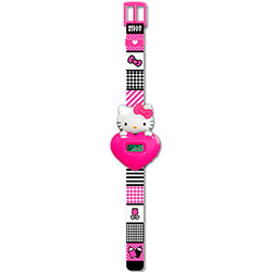 Relógio Digital Coração Hello Kitty