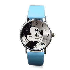 Relógio Feminino De Pulso Azul Analógico Mickey Mouse Disney