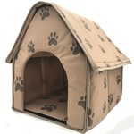 Moda dobrável Footprint pequeno impressão Pet House Cães de gaiolas para descanso