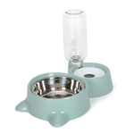 Pet Dual-taças Alimentador Automático Alimentos fonte de água No-Wet Boca para Dog Cat Dispenser