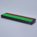Portátil de plástico Abacus Aritmética Soroban Calculando Tool, 13 Rods com grânulos coloridos, grande ferramenta educacional para crianças, Verde