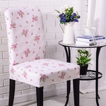 Removível Elastic Printing Chair Cover for Home Hotel Banquet
