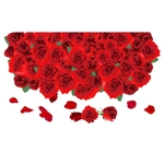 Summer Removível Romântico Rosas 3D Padrão Etiqueta para a casa de banho da parede da sala Piso Decor