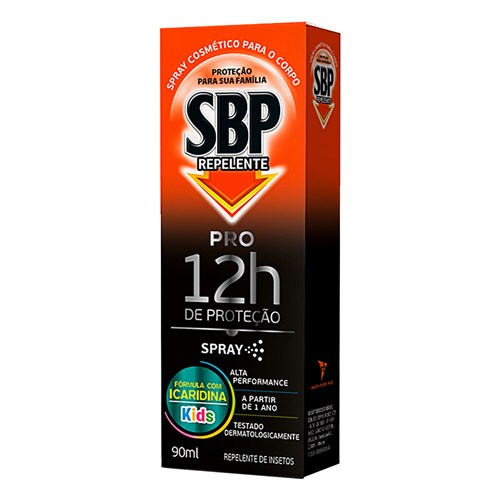 Repelente Infantil Sbp Pro Kids Icaridina Spray 90Ml 12 Horas de Proteção