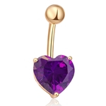 Requintados Umbigo Anéis Elegante Coração-forma De Cristal Barriga Prego Umbigo Anéis Body Piercing Jewelry
