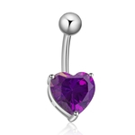 Requintados umbigo anéis Elegante Coração-forma de cristal barriga Prego Umbigo Anéis Body Piercing Jewelry