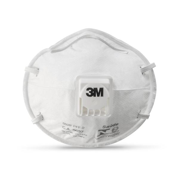Respirador Descartável Branco C/válvula Pff2 8822 - 3m