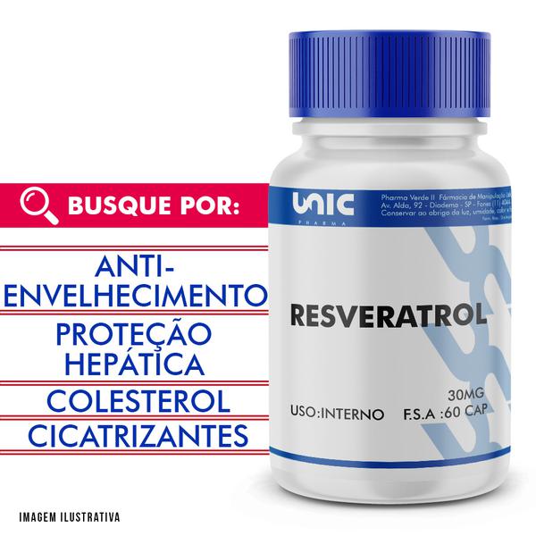 Resveratrol 30mg 60 Cáps - Unicpharma