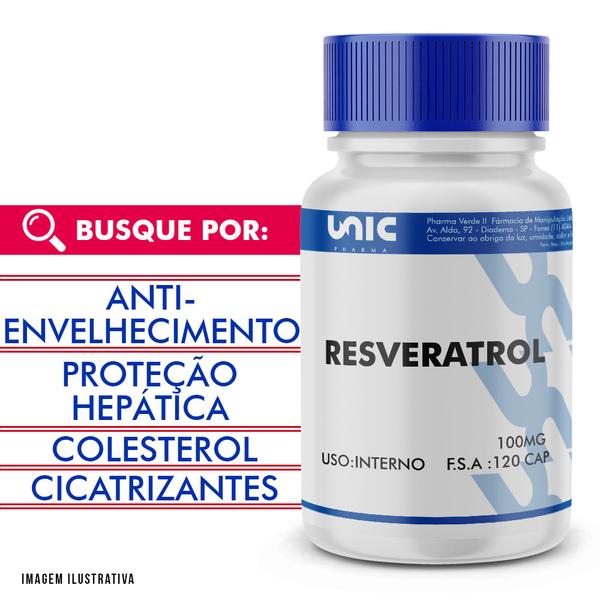 Resveratrol 100mg 120 Cáps - Unicpharma