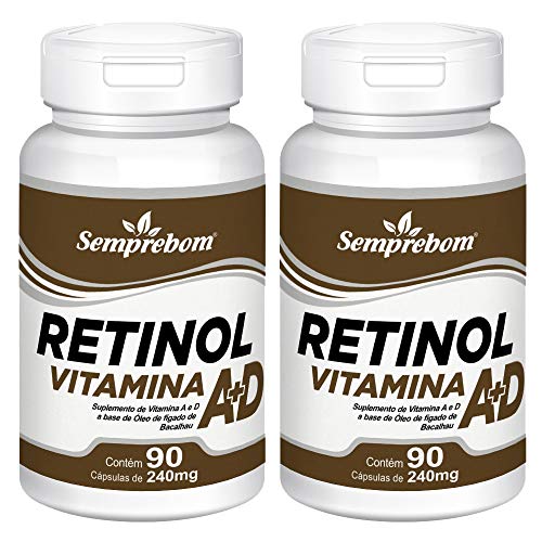 Retinol Vitamina a + D - Semprebom - 180 Cap. de 240 Mg.