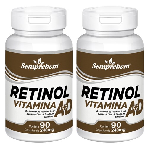 Retinol Vitamina a + D ¿ Semprebom - 180 Cap. de 240 Mg.