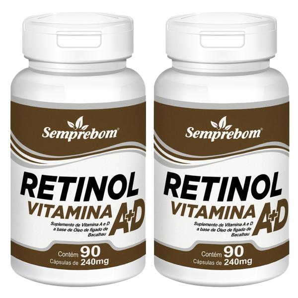Retinol Vitamina a + D Semprebom - 180 Cap. de 240 Mg.