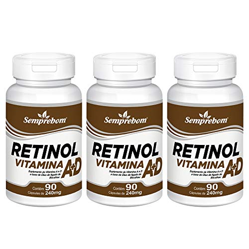 Retinol Vitamina a + D – Semprebom – 270 Cap. de 240 Mg.
