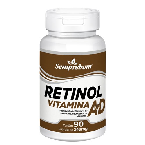 Retinol Vitamina a + D ¿ Semprebom - 90 Cap. de 240 Mg.