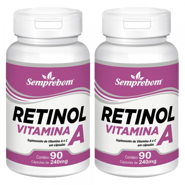 Retinol Vitamina a Semprebom - 180 Cap. de 240 Mg.