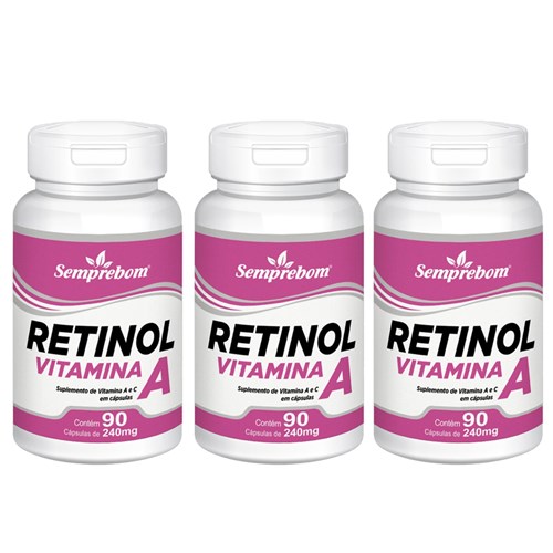 Retinol Vitamina a –Semprebom - 270 Cap. de 240 Mg.