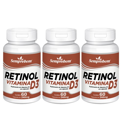 Retinol Vitamina D3 Semprebom ¿ 180 Cap. de 240 Mg.