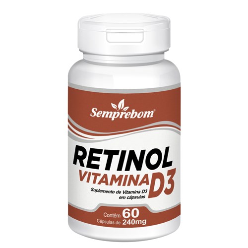 Retinol Vitamina D3 Semprebom ¿ 60 Cap. de 240 Mg.
