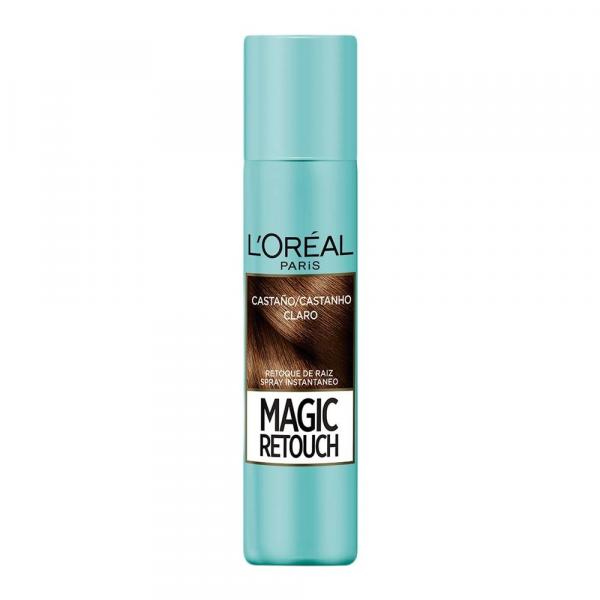 Retoque de Raiz L'Oréal Magic Retouch Castanho Claro Spray 75ml - Discret