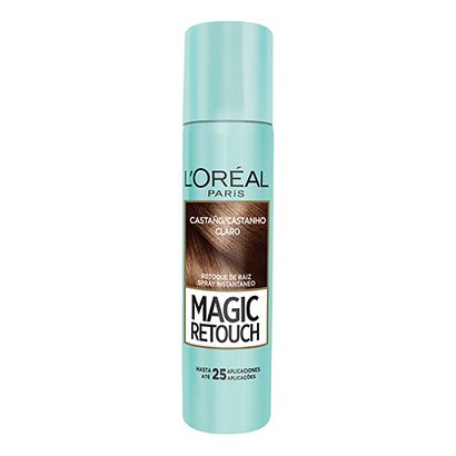 Retoque de Raiz L'Oréal Paris Magic Retouch Spray Instantâneo Castanho Claro 75ml