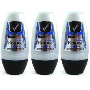 Rexona Active Desodorante Rollon Masculino 50ml - Kit com 03