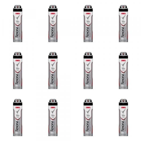 Rexona Antibacterial Desodorante Aerosol Masculino 90g (kit C/12)